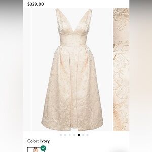 House of CB Cream Floral Midi Dress